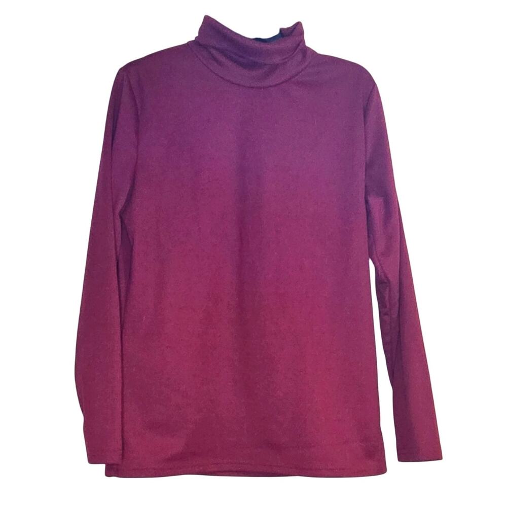 Coofandy Small Red Wine Turtleneck Long Sleeve Top [0202]